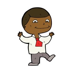 cartoon happy boy N184