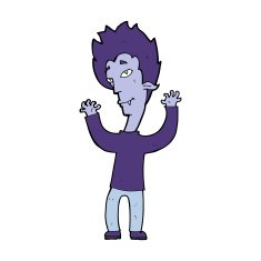 cartoon vampire man N84