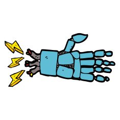 cartoon robot hand N7