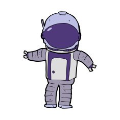 Cartoon Astronaut N105