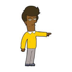 cartoon pointing man N81
