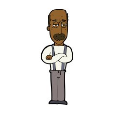 cartoon annoyed old man N47