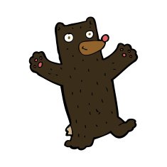 cartoon black bear N47