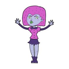 Cartoon Vampire Girl N173