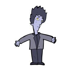 cartoon vampire man N85