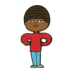cartoon proud man N21