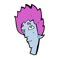 cartoon vampire head N26