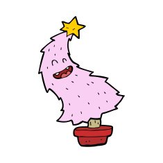 cartoon dancing christmas tree N14