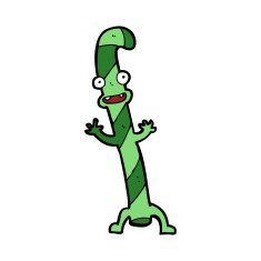 Cartoon Dancing Christmas Candy Cane N13
