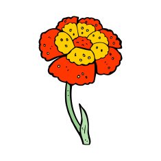 cartoon flower N336
