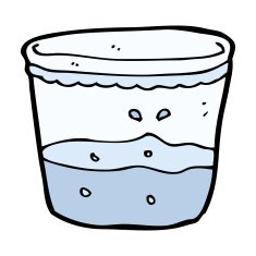 cartoon glass of water N4