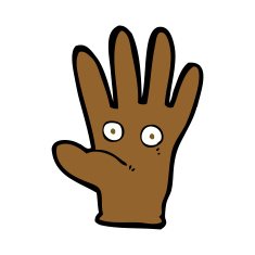 cartoon hand with eyes N8