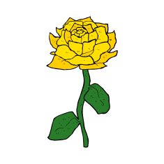 Yellow Rose Cartoon N5