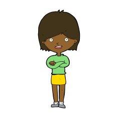 cartoon happy woman N192