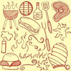 Grilling BBQ Barbecue Doodles