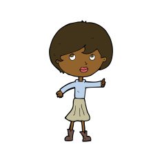 cartoon woman asking question N77
