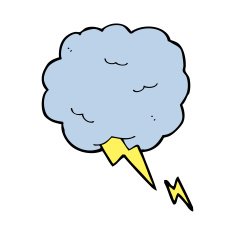 cartoon thundercloud symbol N4