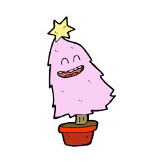 cartoon dancing christmas tree N15