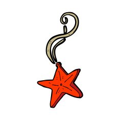 cartoon magic star necklace N8