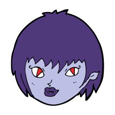 cartoon vampire girl face N8