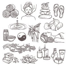 Spa sketch icons