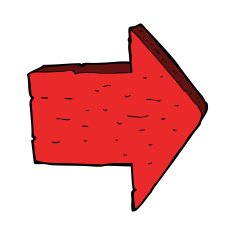 cartoon pointing arrow sign N4