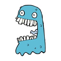 cartoon gross ghost N38