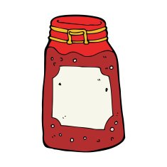 cartoon jar of jam N8