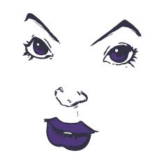 cartoon comic book face N7