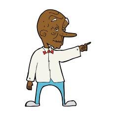 cartoon old man pointing N7