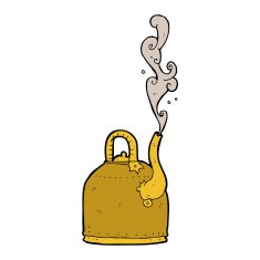 old iron kettle cartoon N8
