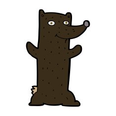 cartoon black bear N48