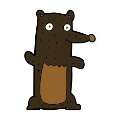 cartoon black bear N49