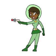 cartoon sci fi girl N8