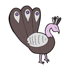 Cartoon Peacock N10