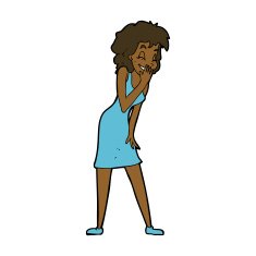 Cartoon Woman Laughing N10