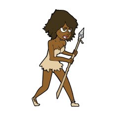 cartoon cave girl N7