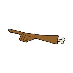 cartoon pointing arm N21