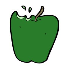 Cartoon Apple N108