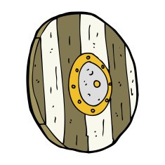 cartoon wooden shield N8