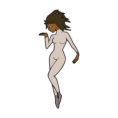 cartoon future space woman N8