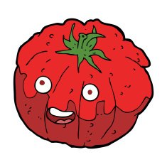 cartoon happy tomato N13
