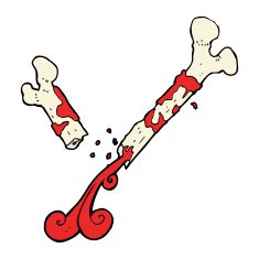 gross broken bone cartoon N8