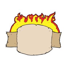 cartoon scroll banner N16