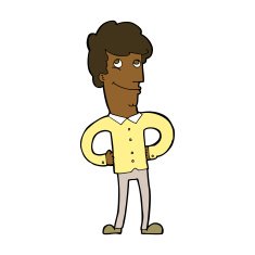 cartoon happy man N349