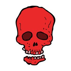 Cartoon Skull N61