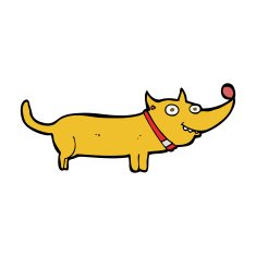 cartoon happy dog N56