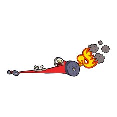 cartoon drag racer N8
