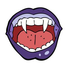 cartoon vampire mouth N21