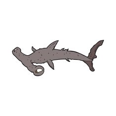 Cartoon Hammerhead Shark N12